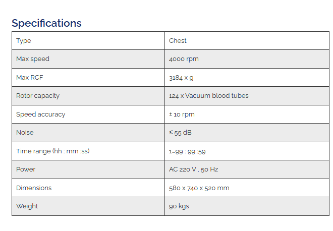 Decanting low speed centrifuge LB-10DLC